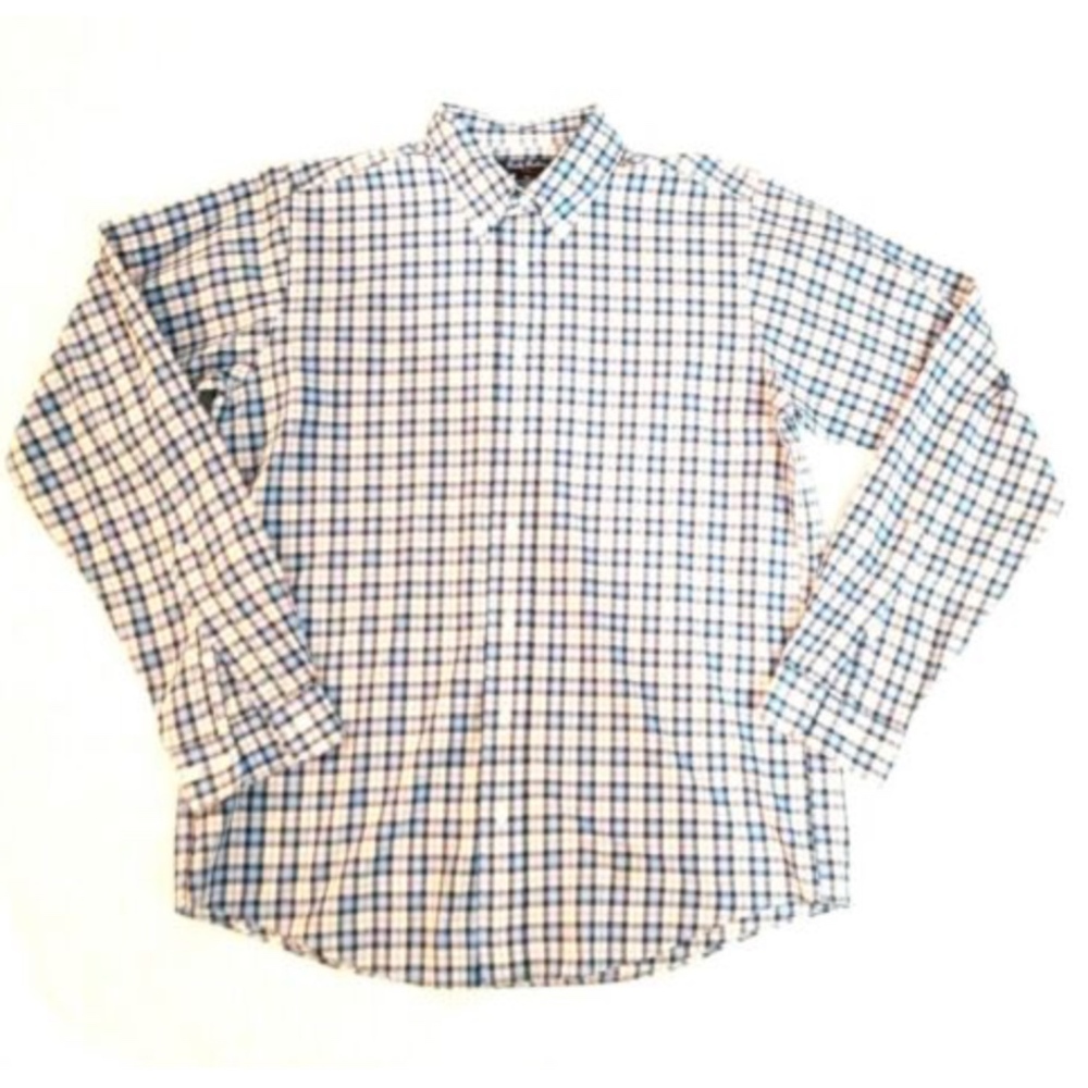 Brooks Brothers Boys Dress Shirt Blue and White Ch